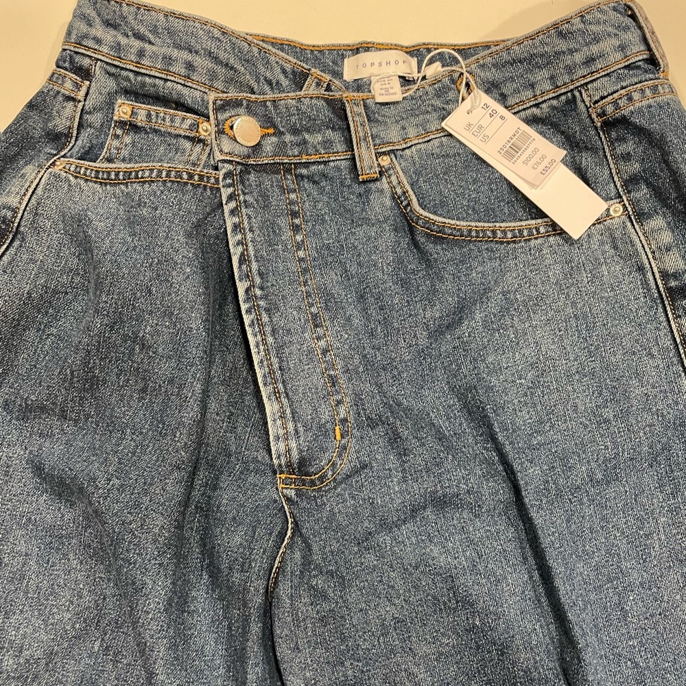 Topshop side button jeans